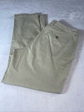 Tommy Bahama Marlin Chino Mens Size 38 x 32 Tan Cotton Blend Flat Front